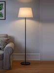 Floor lamp for Living Room Corner Black 5ft Modern Metal Lamp Floor lamp for Living Room Beige lamp Shade Floor lamp Pack (1)