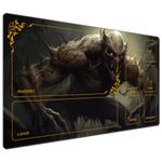 DEGDFSGR for MTG Playmat with Zones 24 x 14 inches for TCG Playmat Non-Slip Rubber Base Commander Playmat for Magic The Gathering Playmat Iorcana Trading Card Game, an Evil Monster