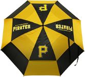 Team Golf MLB Pittsburgh Pirates Golf Umbrella 62" Golf Umbrella with Protective Sheath, Double Canopy Wind Protection Design, Auto Open Button