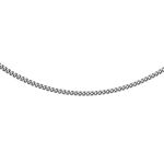 Carissima Gold Women's 9 ct White Gold 1.4 mm Diamond Cut Curb Chain Necklace of Length 51 cm/20 Inch