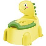 Potty Toilet Potties Training Chair Baby Kids Boys Girls Toddler Dinosaur Seat Portable Children Travel 1-6 Year Old Childrens Infant Mini Toilets Toddlers Animal Pottie With Lid Pottys Trainer Yellow