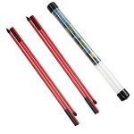 Rhino Valley Golf Alignment Sticks - 2 Pack Collapsible Golf Practice Rods for Aiming, Putting, Full Swing Trainer, Posture Corrector with Clear Tube Case, Portable Golf Training Equipment, Red