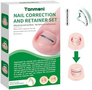 Titanium Alloy Silicone Ingrown Toenail Treatment, Designed for Curved Nail Repair, Ingrown Toenail Corrector, Nail correction tool, Ingrown Toenail Removal Kit,Suitable for Any Toenail Size men woman