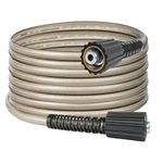JPT Heavy Duty 15-Metre Super Flexible Pressure Washer Hose Pipe | American Standard M22 Thread With O-Ring Seals | Up To 2465PSI Pressure | Compatible With Many Washer Brands