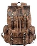 WUDON Leather Backpack for Men, Wax