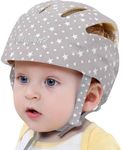 Huifen Baby Helmet, Children Infant Toddler Adjustable Infant Helmet Learning to Walk Playing Baby Helmet for Crawling Walking (Star Gray), Medium