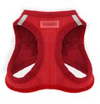 Voyager Step-In Plush Dog Harness – Soft Plush, Step In Vest Harness for Small and Medium Dogs by Best Pet Supplies - Harness (Red Corduroy), XL (Chest: 20.5-23")