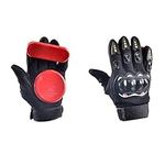 Andux Skateboard Gloves Longboard Gloves Slider Slide Gloves red HBST-05