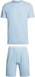 Calvin Klein Men Pyjama Set Short, Blue (Arona), XL