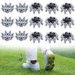 30Pcs Black Easy Replacement Spikes for Golf Shoes Anti-Skid Golf Studs Golf Spikes for Any Shoes