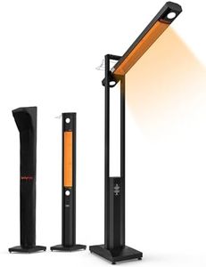 ONLYFIRE OUTDOOR LIVING 80" Foldable Electric Heater for Indoor & Outdoor Use, Portable 1500W Infrared Patio Heater with Remote & Cover, Temperature & Brightness Ajustable, Tip-Over Protection, FP064