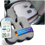 Healthfix® Car Seat Cushion for Adults | Memory Foam Driver Seat Booster | Ergonomic Wedge Cushion for Car & Driving Comfort
