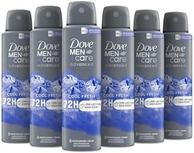 Dove Deodorante Dove Men + Care Cool Fresh Spray Advanced Care, Deodorante Uomo, con 1/4 Crema Idratante, Formula Idratante e Delicata sulla Pelle, Protezione Fino a 72 Ore, 6 Pezzi da 150 ml