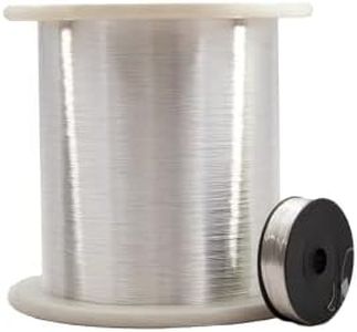 10 metros de alambre de cobre plateado, 0,1 mm, para manualidades, joyas, chapado en plata