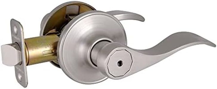 Design House 700492 Springdale 2-Way Latch Privacy Door Handle, Adjustable Backset, Satin Nickel Finish