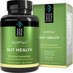 Gut Health Capsules, Superior 4-in-1 Blend of Probiotics, Prebiotics, Digestive Enzymes & Soothing Herbs to Restore Your Gut, 18 Essential Nutrients & Bio Cultures, 120 Capsules, 30 Day Supply, Vegan