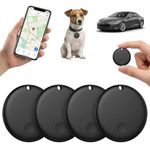 4 Pack GPS Tracker Tag for Vehicles Work with Apple Find My (iOS Only) Car GPS No Monthly Fee or Subscription Global Coverage Mini Air Tracker for Kid Dog Cat Luggage Bike Vehicle Hidden Tracking