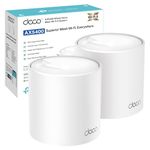 TP-Link Deco X60 AX5400 Whole Home Mesh Wi-Fi 6 System, Up to 5,300 Sq ft Coverage, 1 GHz Quad-Core CPU, Compatible with Amazon Alexa, HomeShield Security, Pack of 2