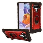 CELZEN - for LG Stylo 6 LM-Q730 (2020) - Aluminum Metal Hybrid Phone Case with Stand - ZY0 Red