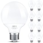 SHINESTAR 8-Pack Vanity Light Bulbs, Daylight 5000K, 60w Equivalent, G25 LED Globe Light Bulbs for Bathroom Mirror, 600LM, E26 Medium Base, Non-dimmable