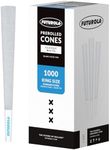 Futurola Unrefined King Size Pre-rolled Cones (Classic White, Pack of 1000) - 109mm Cone, 21mm Filter - Made of Ultra Thin French Cones Rolling Paper - Clean Taste, Smooth Burning & Additives Free