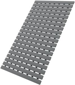 MBOSS Bath Tub Shower Mat Non Slip Bathtub Mats for Bathroom Shower Floor Mat Bath Mats for Shower Tub Anti Slip Shower Mat with Drain Hole and Large Suction Cups, 27.5 X 15.7 Inch (Grey)