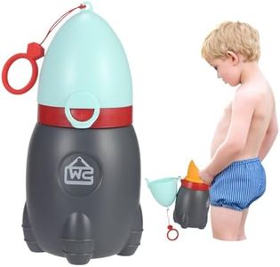 Portable Urinal for Kids Rocket Pee Cup for Kids Small Emergency Toilet Travel Urinal for Toddlers Boys Girls 12.5 OZ Pee Bottle for Kids Child Camping Car Travel Potty Training Baby Urinal Blue