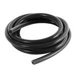 XINLIYA Silicone Vacuum Tubing Hose Line, High Tempterature 130PSI Max Pressure, 10 or 5 Ft 1/8"(3mm) or 1/4" (6mm) Inner Diameter Hose, Vacuum Hose Line for Vehicle Radiator（Black）