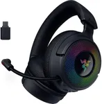 Razer Kraken V4 Wireless Gaming Headset: 2.4GHz, Bluetooth, USB - Super Wideband Mic - 40 mm Drivers - 9 Zone RGB Lighting - for PC, Mac, PS5, Nintendo Switch, Steam Deck, Smartphone - Black