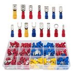 Alfresco 280pcs Electrical Connectors, Insulated Terminal Wire Connectors, AWG 22-10, Copper, Red, Blue, Yellow