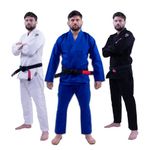 Progress Jiu Jitsu Academy Gi | Lightweight BJJ Gi with Free White Belt | BJJ Kimono for Men & Women | Tear-Resistant Jiu Jitsu Gi for Training & Competition | Women's & Men's Kimono | Blue A0