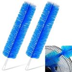 Sliner 2 Pcs Cobweb Duster Bendable Fan Duster Plastic Dust Cleaner Microfiber Head Ceiling Brush Reusable Dirt Remover for Fan Air Conditioning Home Car Vents Fan Shutters(Internal Cleaning)