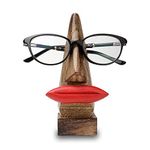 Handmade Wooden Sunglasses/Spectacle Holder - Wooden Display Stand - Traditional Handcrafted Decorative Stand for Eyeglasses, Sunglasses - Aesthetic Room Decor for Bedroom, Office Desk (Lips Design)