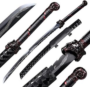 BJDJ Katana Sword Samurai Real Metal Samurai Samurai Real Yuan Quantang Samurai Samurai Hand-Polished Sharp and Domineering Tiger Head Handle