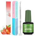INOG Gel Nail Polish Remover Kit, with Cuticle oil No Need for Foil, Quick & Easy Polish Remover In 3-5 Minutes, No Need Soaking Or Wrapping Doesn't Hurt Nails-15ml