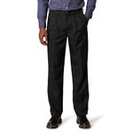 Amazon Essentials Men's Classic-Fit Expandable-Waist Pleated Dress Pant, Black, 38W x 32L