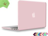 UESWILL Smooth Matte Hard Case Compatible with MacBook Pro (Retina, 13 inch, Early 2015/2014/2013/Late 2012), Model A1502/A1425,No USB-C, No CD-ROM, Rose Quartz