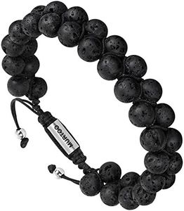 murtoo Bead Chakra Bracelets for Men and Women, Double-layered Healing Yoga Crystals Beaded Bracelet, Natural Stone Mens Bracelet for Meditation, Relax Anxiety