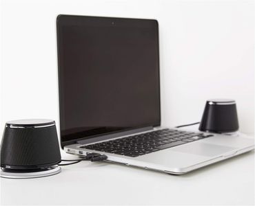 Amazon Basics Stereo PC Speakers – Compact Desktop Audio
