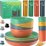 Wheat Straw Dinnerware Sets For 4 3