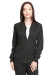 Dickies Dynamix Zip Front Warm-up Scrub Jacket, M, Black