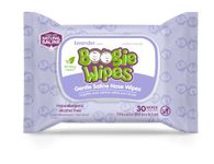 Boogie Wipes Gentle Wet Wipes for Baby & Nose, Made with vitamin E, Aloe, Chamomile and Natural Saline, Lavender Scent, 30 Count