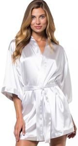 Turquaz Women's Bride Bridesmaids Robe - Satin Kimono Robes for Wedding & Bridal Party Silk Like Lightweight Robes for Women