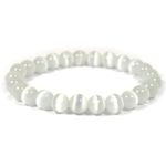 Crystal Divine Selenite Healing Crystal Bracelet For Woman 8mm Money Magnet Bracelet For Girls Crystal Bracelet For Men Friendship Gifts Hand Bracelet Couple Bracelet Aesthetic Bracelets For Gifts