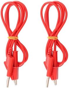 JESSINIE Banana Plug Test Leads Alligator Clips,1m Red 4mm Test Wire,1500V 10A, Multimeter Test Lead Cable for Electrical Testing 2PCS
