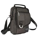 Vanlison Vertical Messenger Bag, Crossbody Bag, Shoulder Bag Work Satchel for iPad Tablet Kindle, A-black, Large