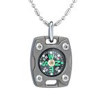 Mecarmy Pocket Keychain Compass, Hiking Survival Compass, Mini Compass Pendant Present for Teenage Boys Graduation，Waterproof IPX5 Hiking Compass (Sandblasted)