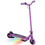 AIYAPLAY Electric Scooter for Ages 6-14 Years, E Scooter with Colourful Light and Electric Brake, Up to 10km/h, Maximum Range 8km, Purple