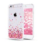 LuGeKe Sweety Love Heart Clear Case for iPhone 6S, 4.7'' Shockproof Bumper Cover for Apple iPhone 6/6S with Design, Cute Personalized Phone Cases, Love Heart