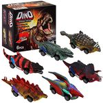 kogabanny Dinosaur Toys for Boys, Toddlers Kids Pull Back Cars Aged 3-8 Play Vehicles Gifts Boys Girls 3 4 5 6 Years Old (6 packs) (NO.757-47)